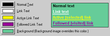 text color coordination window